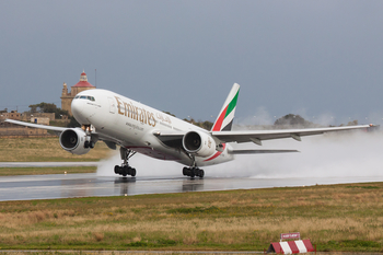 Emirates Boeing 777-21H(ER) (A6-EMK) at  Luqa - Malta International, Malta