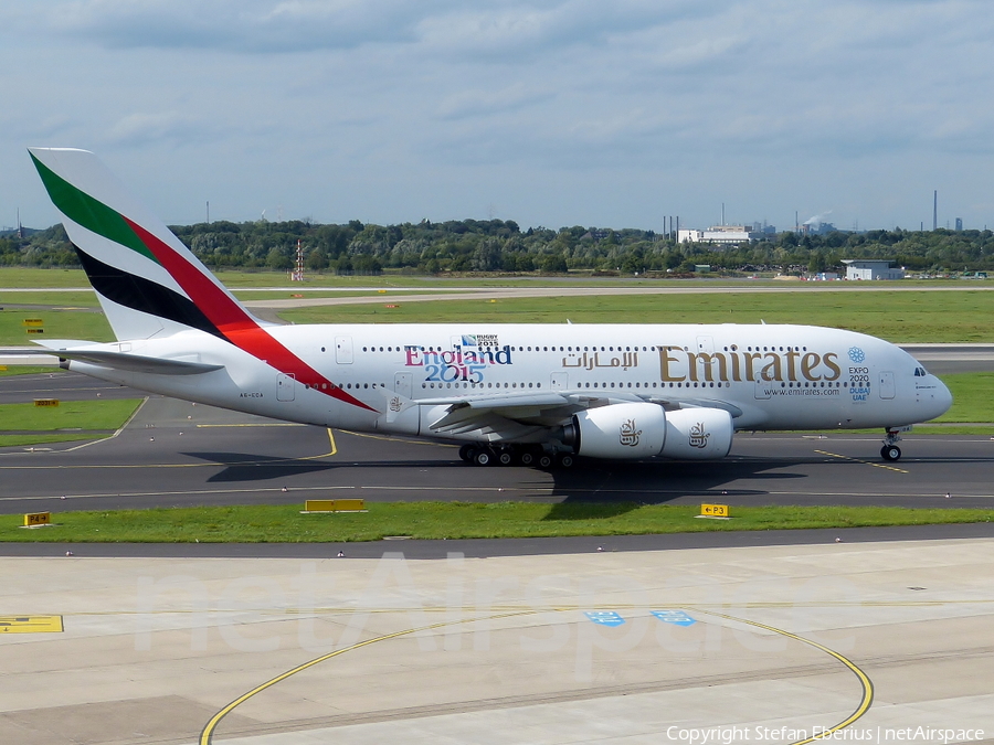 Emirates Airbus A380-861 (A6-EOA) | Photo 421706