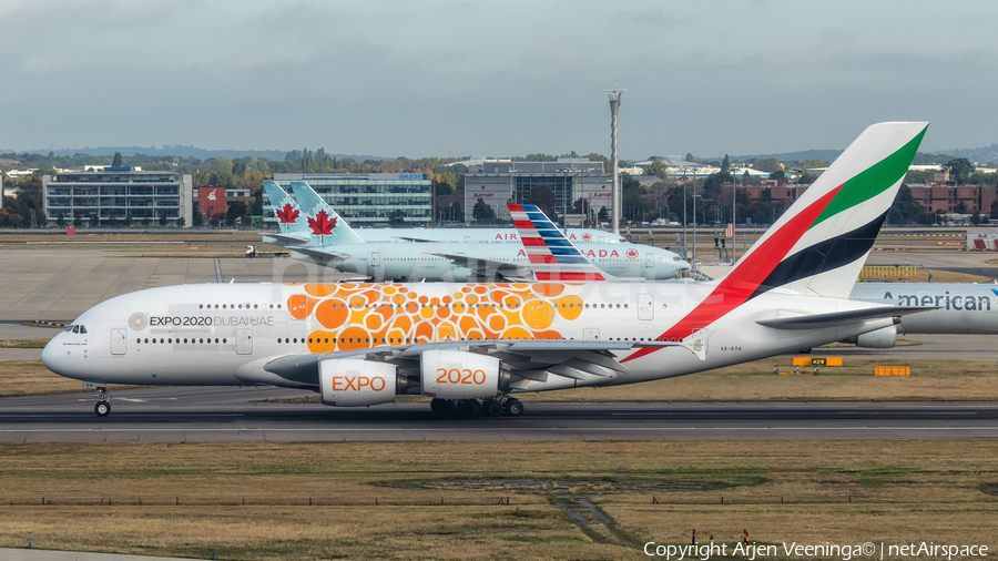 Emirates Airbus A380-861 (A6-EOA) | Photo 482076