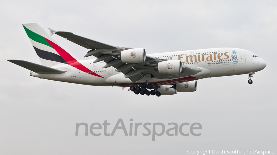 Emirates Airbus A380-861 (A6-EOB) | Photo 181408