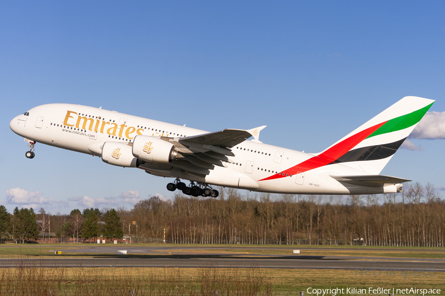 Emirates Airbus A380-861 (A6-EOC) | Photo 497192