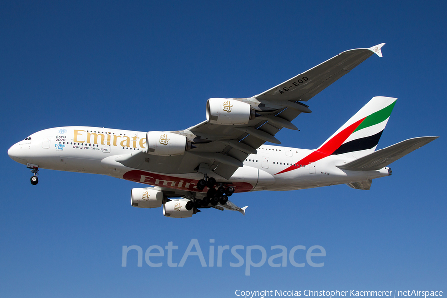 Emirates Airbus A380-861 (A6-EOD) | Photo 161120