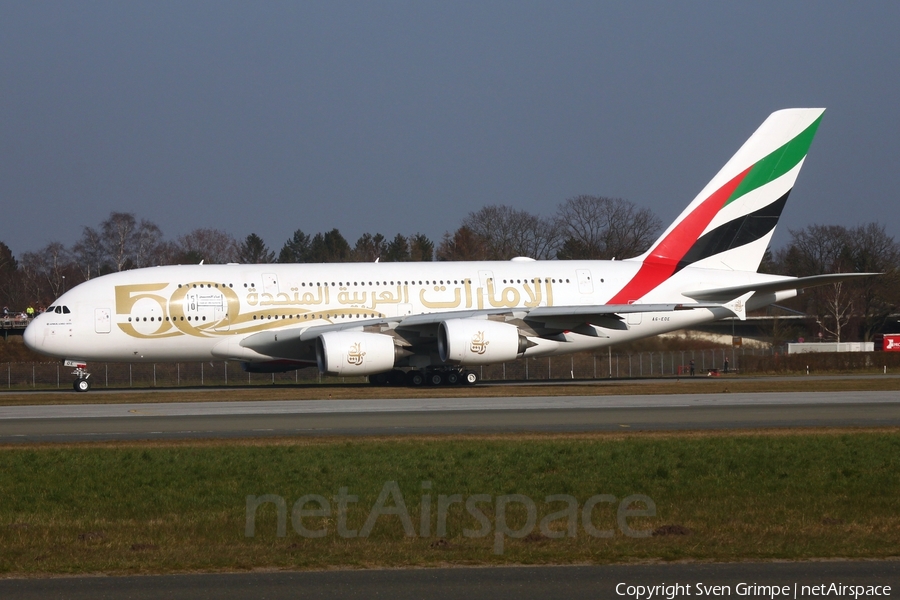 Emirates Airbus A380-861 (A6-EOE) | Photo 500216