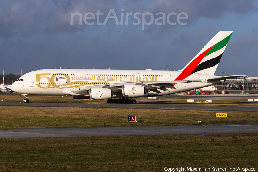 Emirates Airbus A380-861 (A6-EOE) | Photo 521127