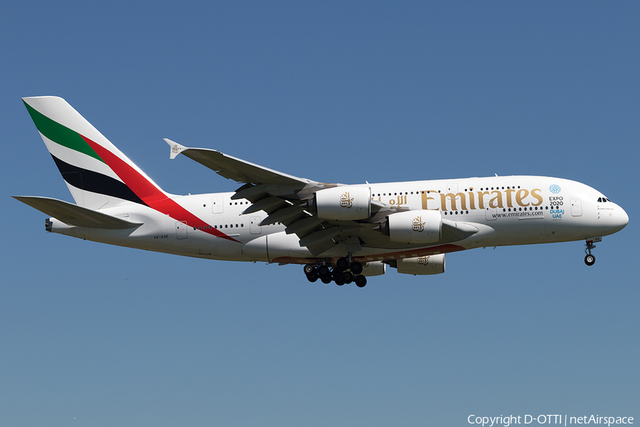 Emirates Airbus A380-861 (A6-EOE) | Photo 615394