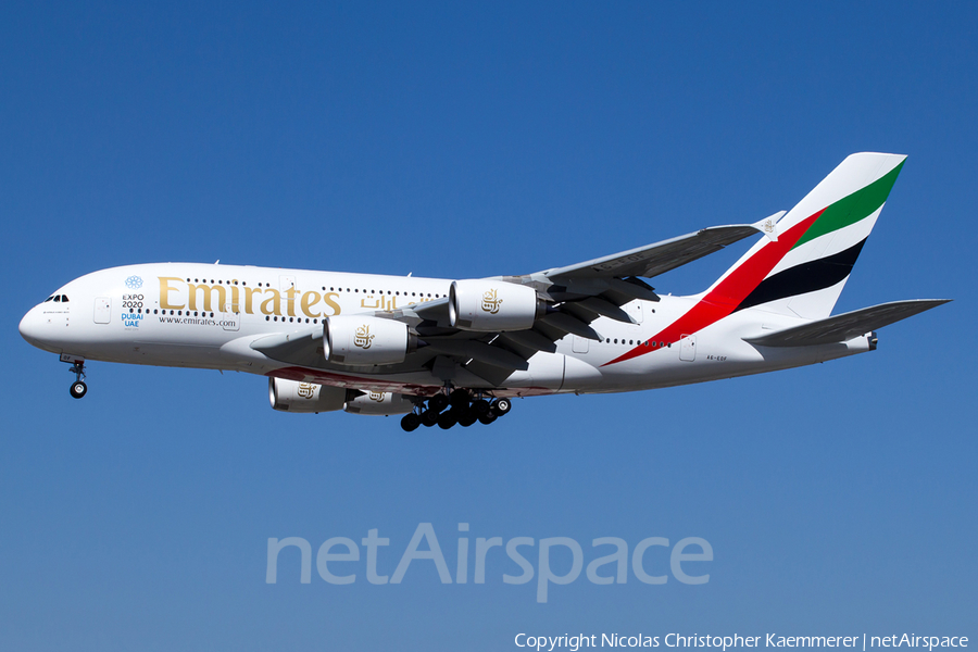 Emirates Airbus A380-861 (A6-EOF) | Photo 161119