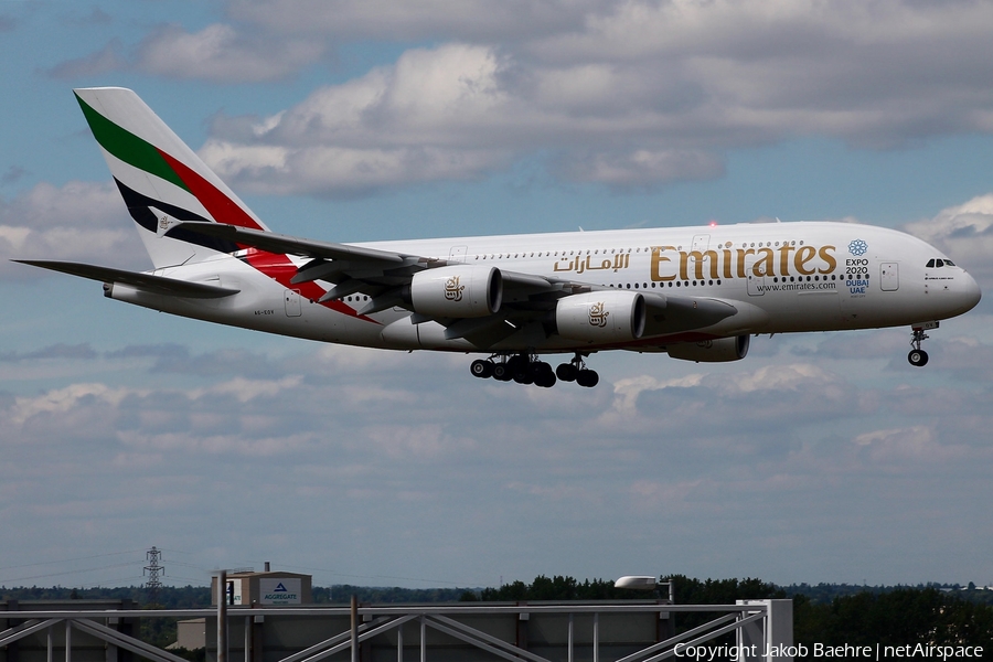 Emirates Airbus A380-861 (A6-EOF) | Photo 185589