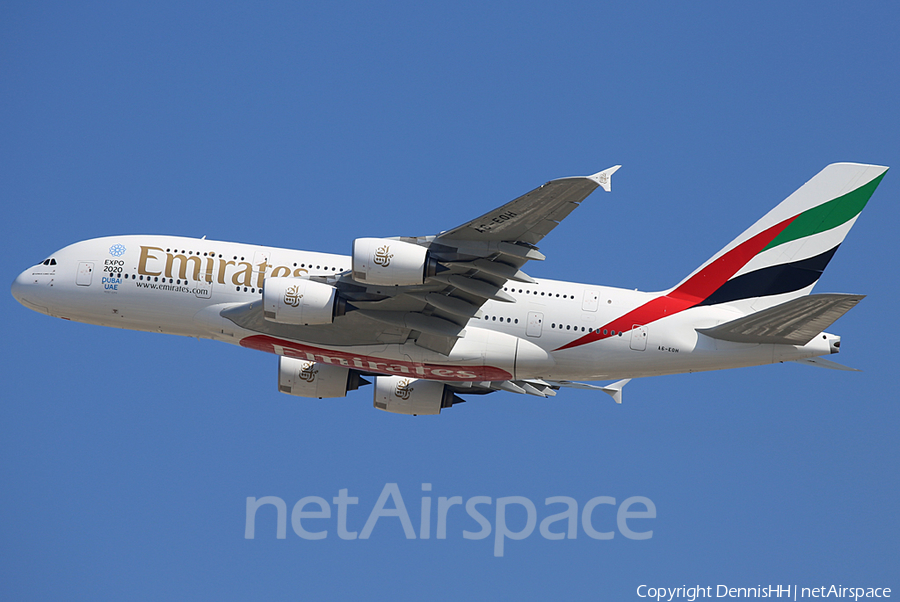 Emirates Airbus A380-861 (A6-EOH) | Photo 446423