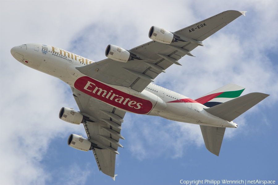 Emirates Airbus A380-861 (A6-EOK) | Photo 97821