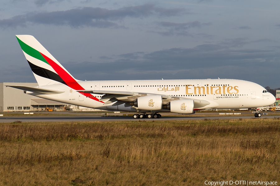 Emirates Airbus A380-861 (A6-EOT) | Photo 524375