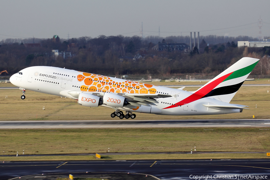 Emirates Airbus A380-861 (A6-EOU) | Photo 292100