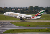 Emirates Airbus A380-861 (A6-EOV) at  Dusseldorf - International, Germany