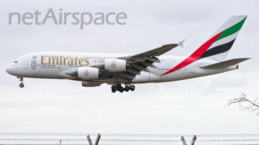 Emirates Airbus A380-861 (A6-EOW) | Photo 158215