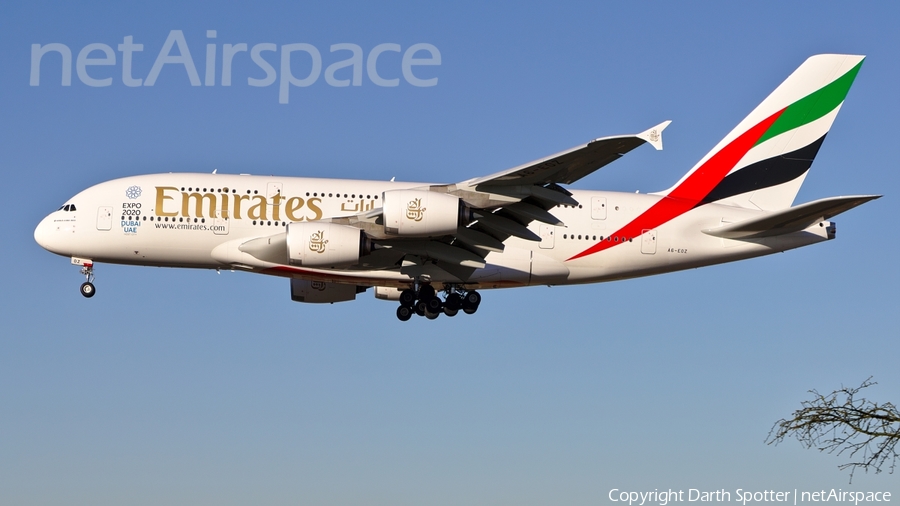 Emirates Airbus A380-861 (A6-EOZ) | Photo 139289