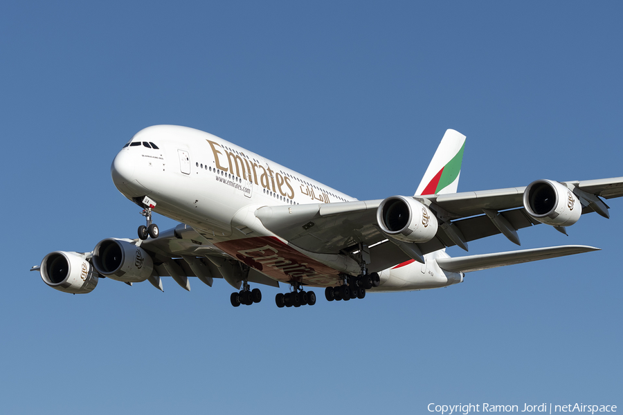Emirates Airbus A380-861 (A6-EUA) | Photo 659389