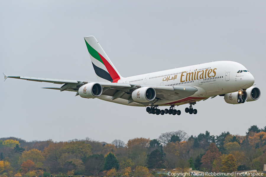 Emirates Airbus A380-861 (A6-EUA) | Photo 480568