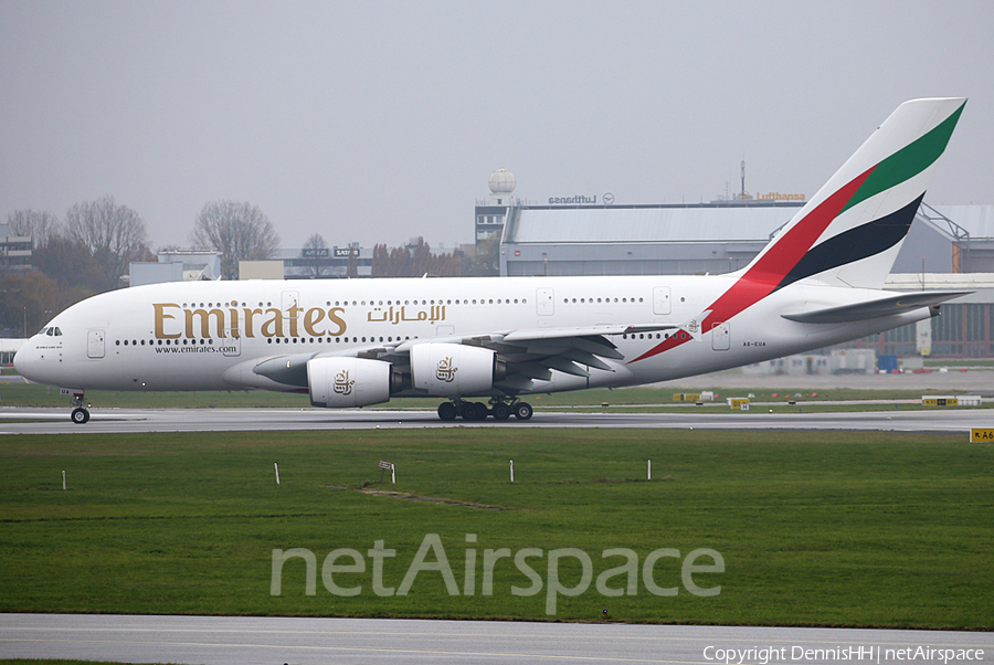 Emirates Airbus A380-861 (A6-EUA) | Photo 480574