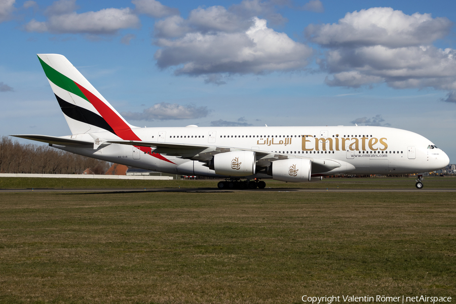 Emirates Airbus A380-861 (A6-EUB) | Photo 557698