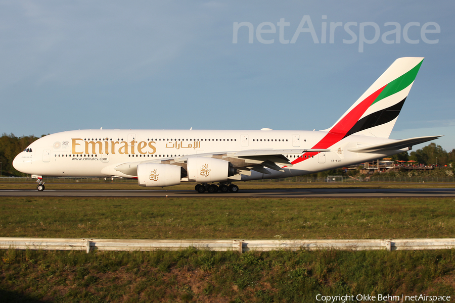 Emirates Airbus A380-861 (A6-EUG) | Photo 323979