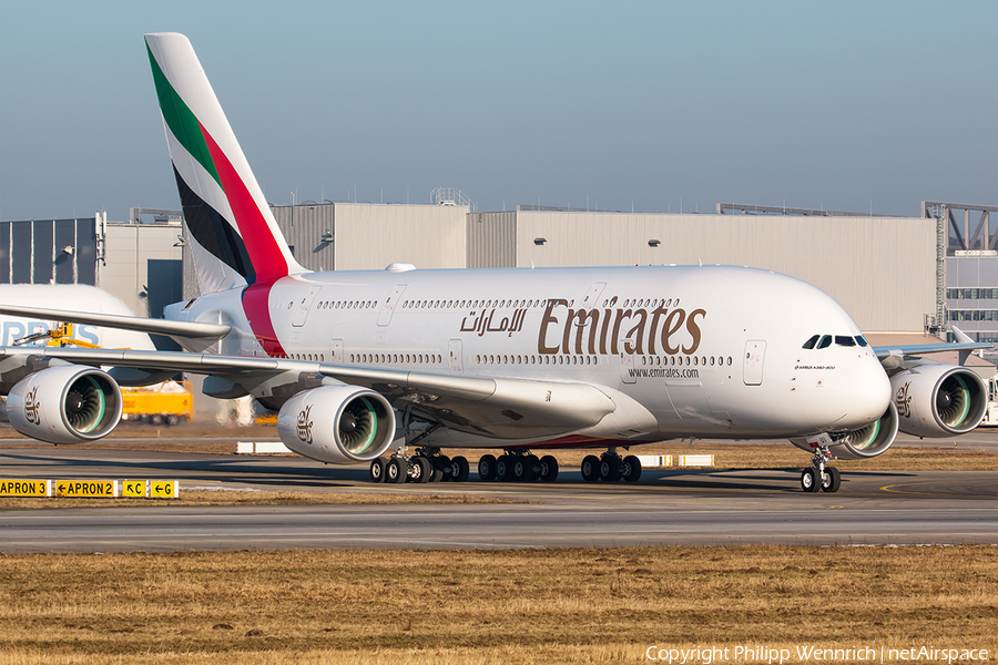 Emirates Airbus A380-861 (A6-EUI) | Photo 142289