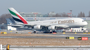 Emirates Airbus A380-861 (A6-EUK) at  Warsaw - Frederic Chopin International, Poland