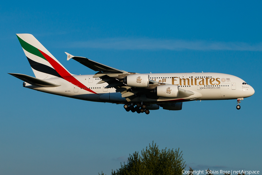 Emirates Airbus A380-861 (A6-EUL) | Photo 324195