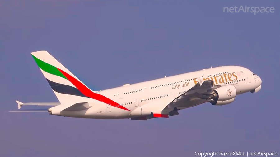 Emirates Airbus A380-842 (A6-EUM) | Photo 459774