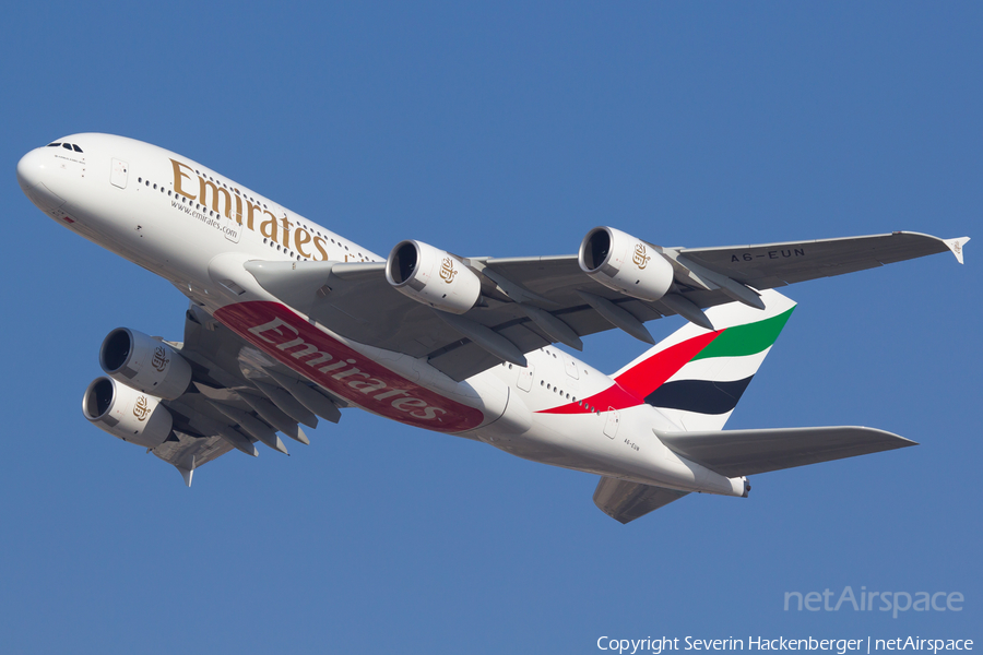 Emirates Airbus A380-842 (A6-EUN) | Photo 198890