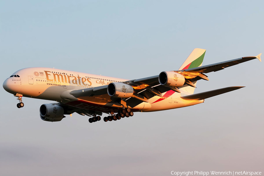 Emirates Airbus A380-842 (A6-EUS) | Photo 316263