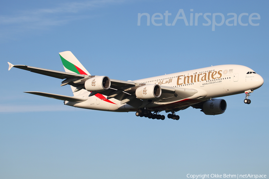 Emirates Airbus A380-842 (A6-EUS) | Photo 324435