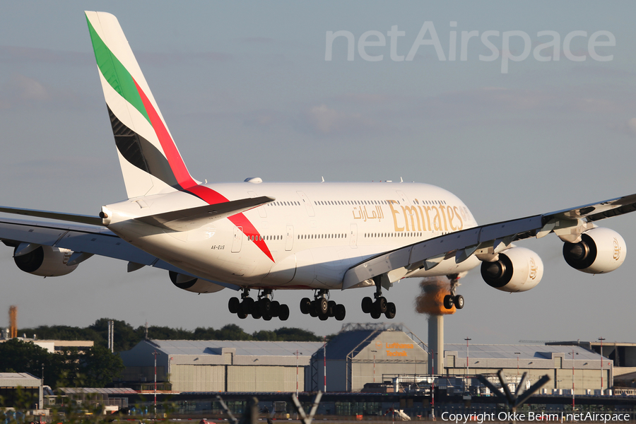 Emirates Airbus A380-842 (A6-EUS) | Photo 324437