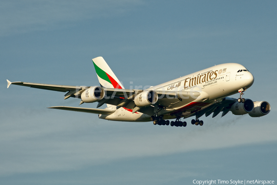 Emirates Airbus A380-842 (A6-EUS) | Photo 324686
