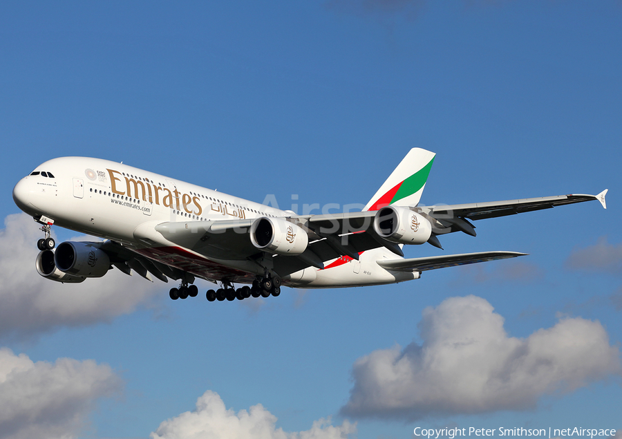 Emirates Airbus A380-842 (A6-EUS) | Photo 291192
