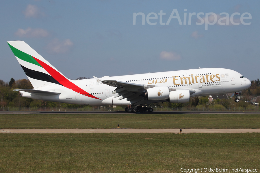 Emirates Airbus A380-842 (A6-EUU) | Photo 314006