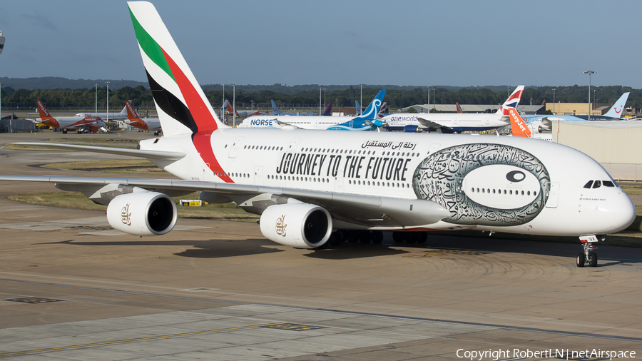 Emirates Airbus A380-861 (A6-EUX) | Photo 595591