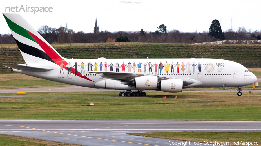 Emirates Airbus A380-842 (A6-EVB) | Photo 413674