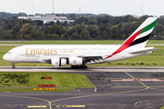 Emirates Airbus A380-842 (A6-EVB) at  Dusseldorf - International, Germany