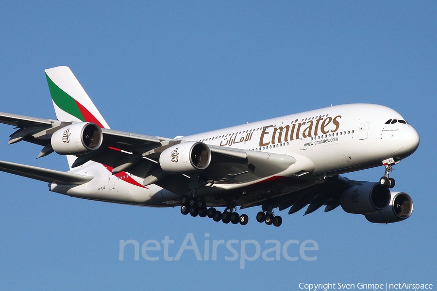 Emirates Airbus A380-842 (A6-EVD) | Photo 344511
