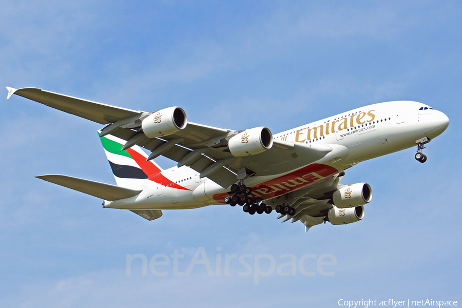 Emirates Airbus A380-842 (A6-EVD) | Photo 398500