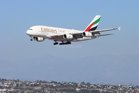 Emirates Airbus A380-842 (A6-EVJ) at  Los Angeles - International, United States