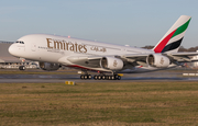 Emirates Airbus A380-842 (A6-EVK) at  Hamburg - Finkenwerder, Germany