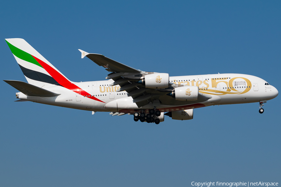 Emirates Airbus A380-842 (A6-EVQ) | Photo 500320