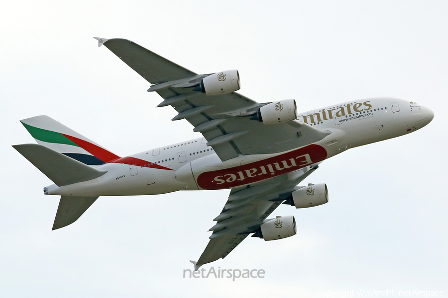 Emirates Airbus A380-842 (A6-EVS) | Photo 521524