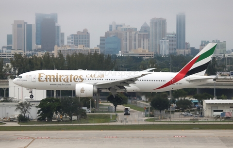 Emirates Boeing 777-21H(LR) (A6-EWC) at  Ft. Lauderdale - International, United States