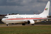 United Arab Emirates Government (Dubai) Boeing 737-8AJ(BBJ2) (A6-HEH) at  Farnborough, United Kingdom