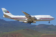 United Arab Emirates Government (Dubai) Boeing 747-48E (A6-HMM) at  Gran Canaria, Spain