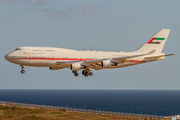 United Arab Emirates Government (Dubai) Boeing 747-422 (A6-HRM) at  Gran Canaria, Spain