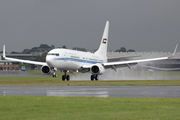 United Arab Emirates Government (Dubai) Boeing 737-8E0 (BBJ2) (A6-MRS) at  Farnborough, United Kingdom