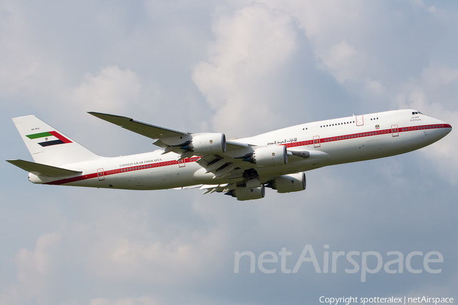 United Arab Emirates Government (Abu Dhabi) Boeing 747-8Z5(BBJ) (A6-PFA) | Photo 189023