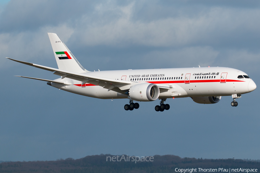 United Arab Emirates Government (Abu Dhabi) Boeing 787-8 Dreamliner (A6-PFC) | Photo 93676